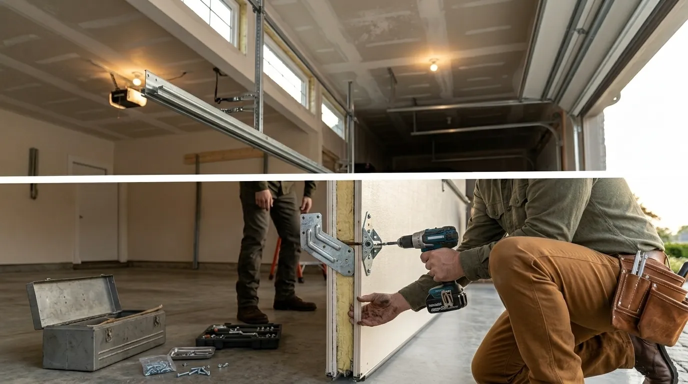 Raised panel garage door