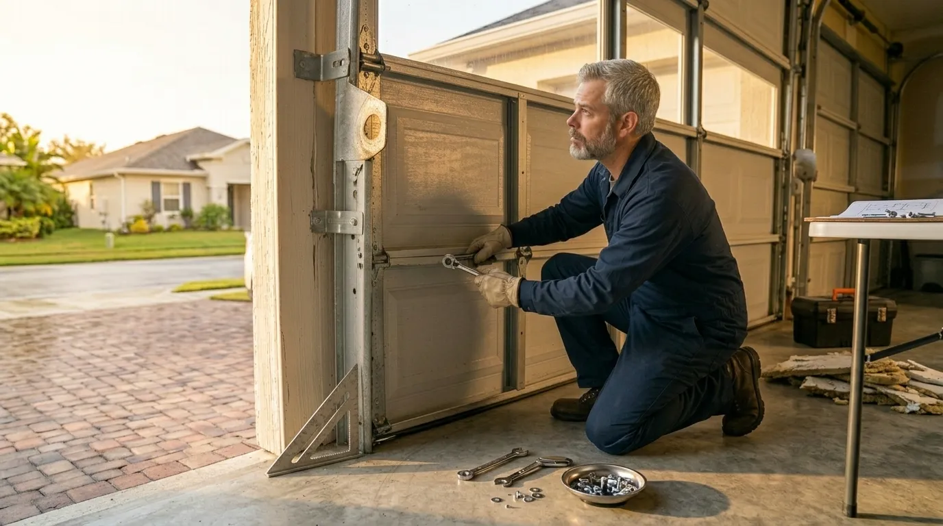 Carriage house garage door